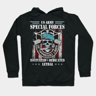 US Army Special Forces Group Skull  De Oppresso Liber SFG - Gift for Veterans Day 4th of July or Patriotic Memorial Day Hoodie